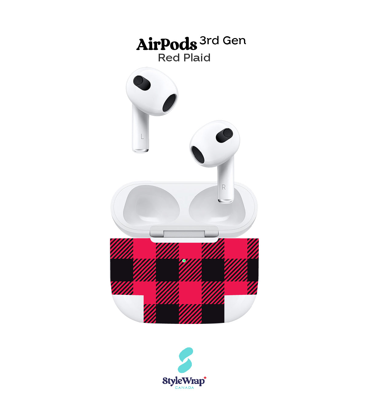 AirPods - Red Plaid