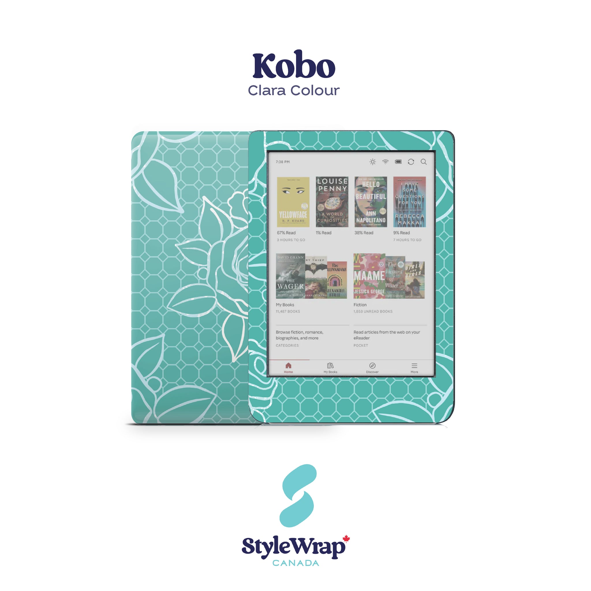 Kobo - Teal Floral