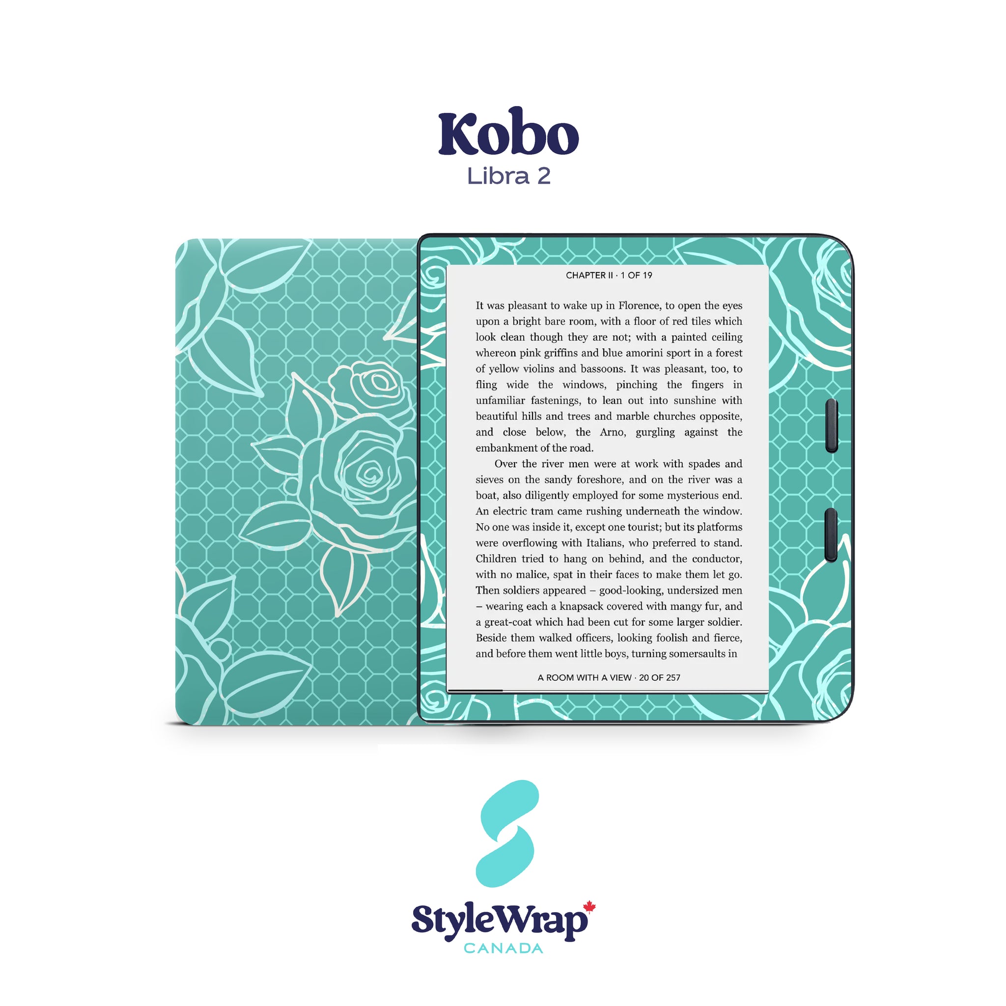 Kobo - Teal Floral