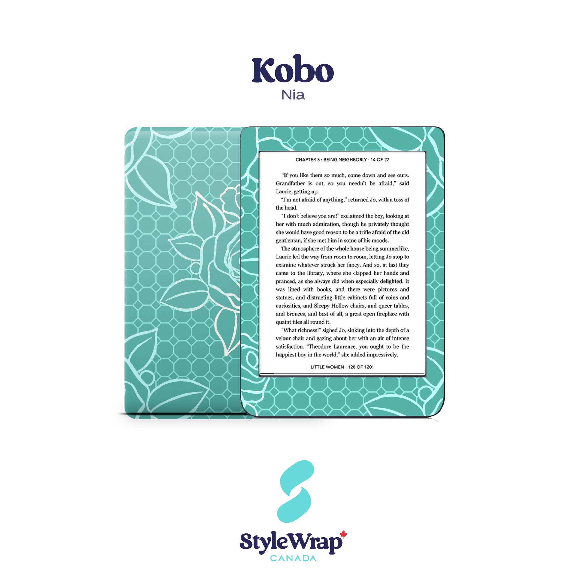 Kobo - Teal Floral