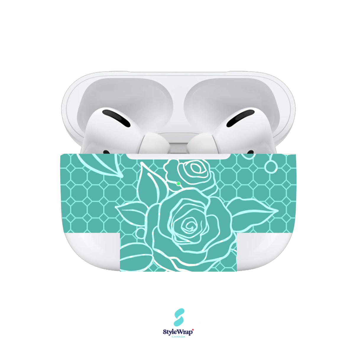 AirPods - Teal Floral