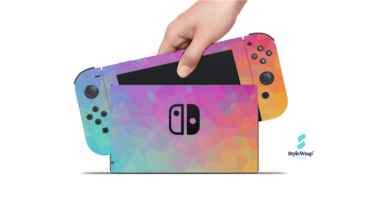 Nintendo Switch Wrap - Geometric Rainbow