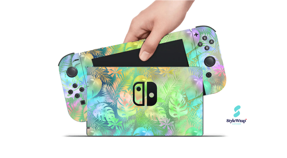 Nintendo Switch Wrap - Iridescent Tropical