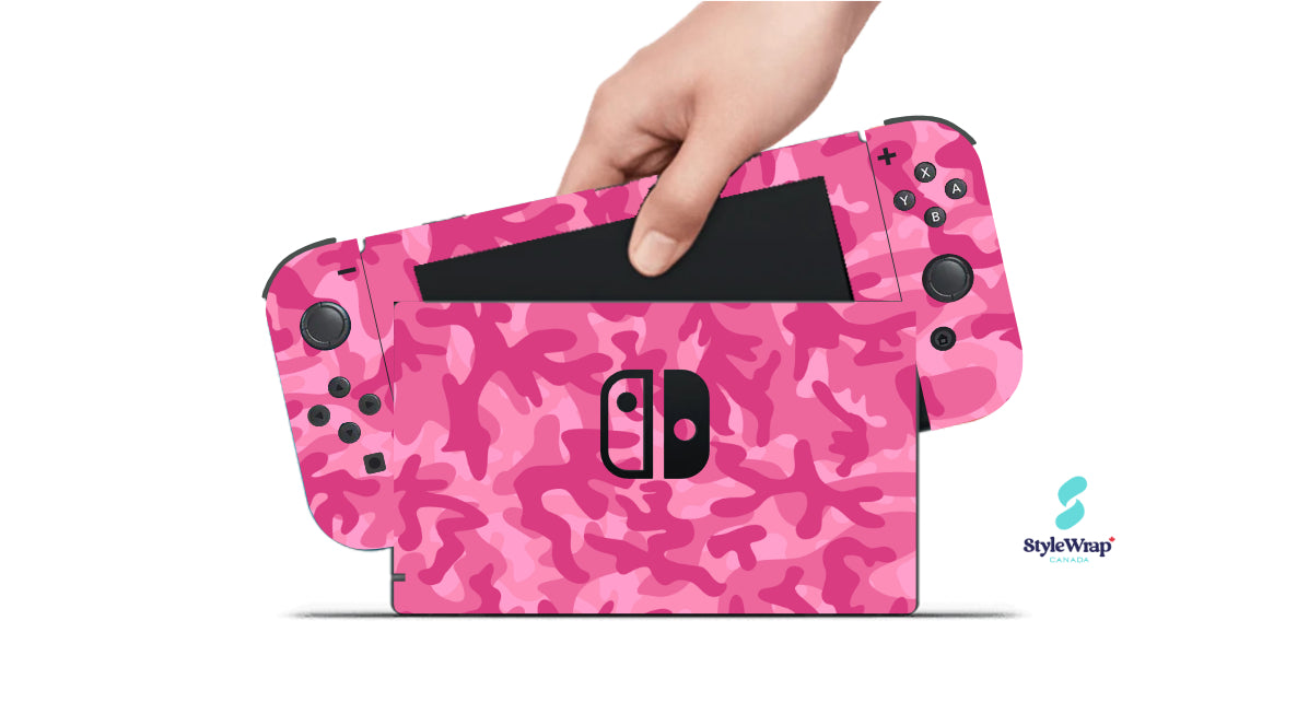 Nintendo Switch Wrap - Pink Camo