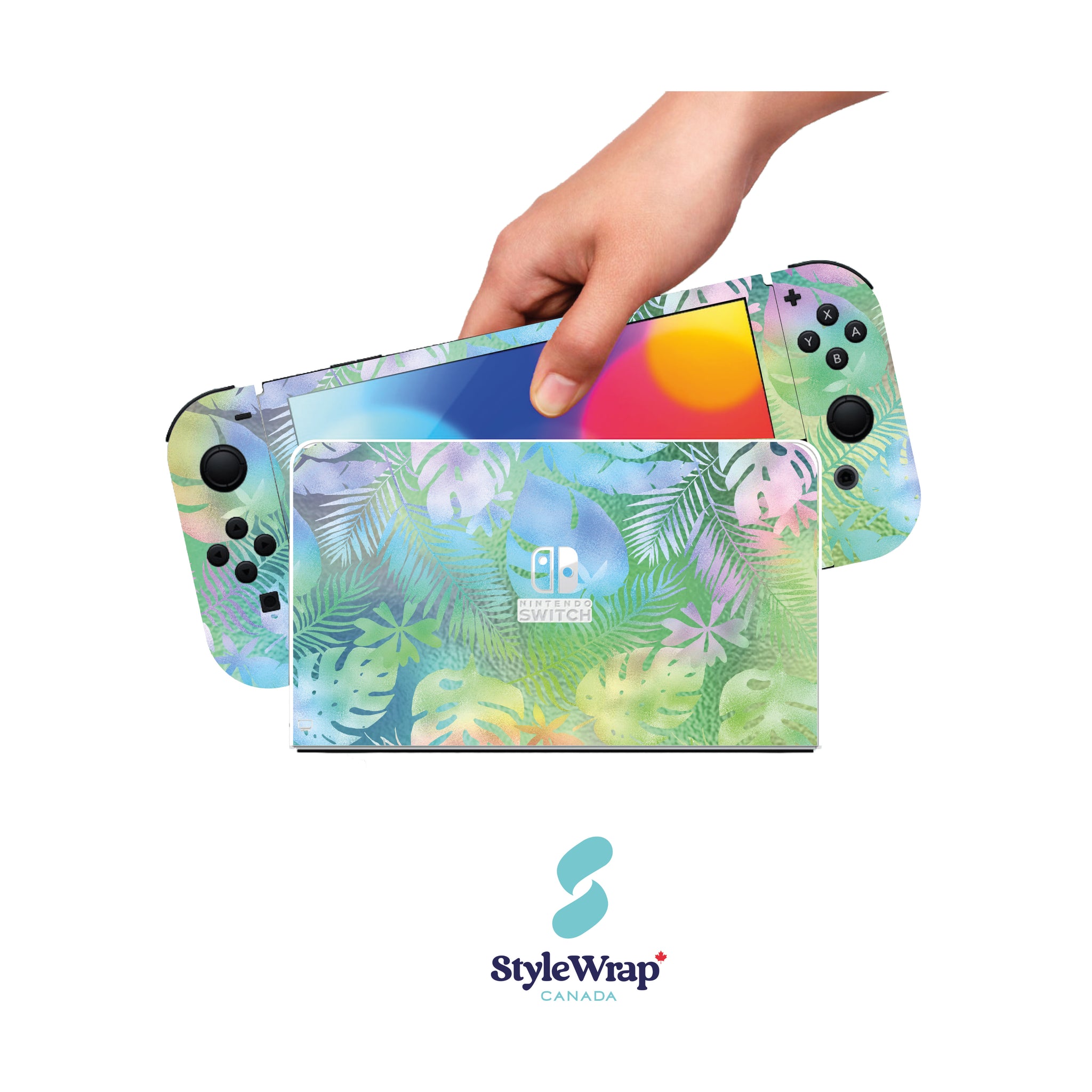 Nintendo Switch Wrap - Iridescent Tropical