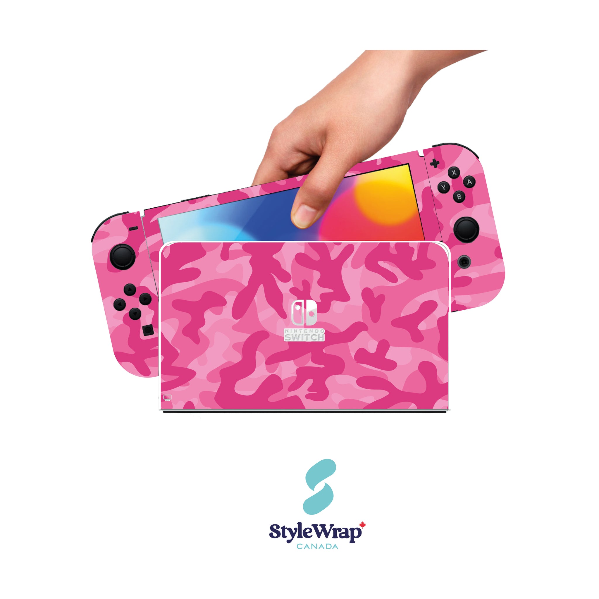 Nintendo Switch Wrap - Pink Camo