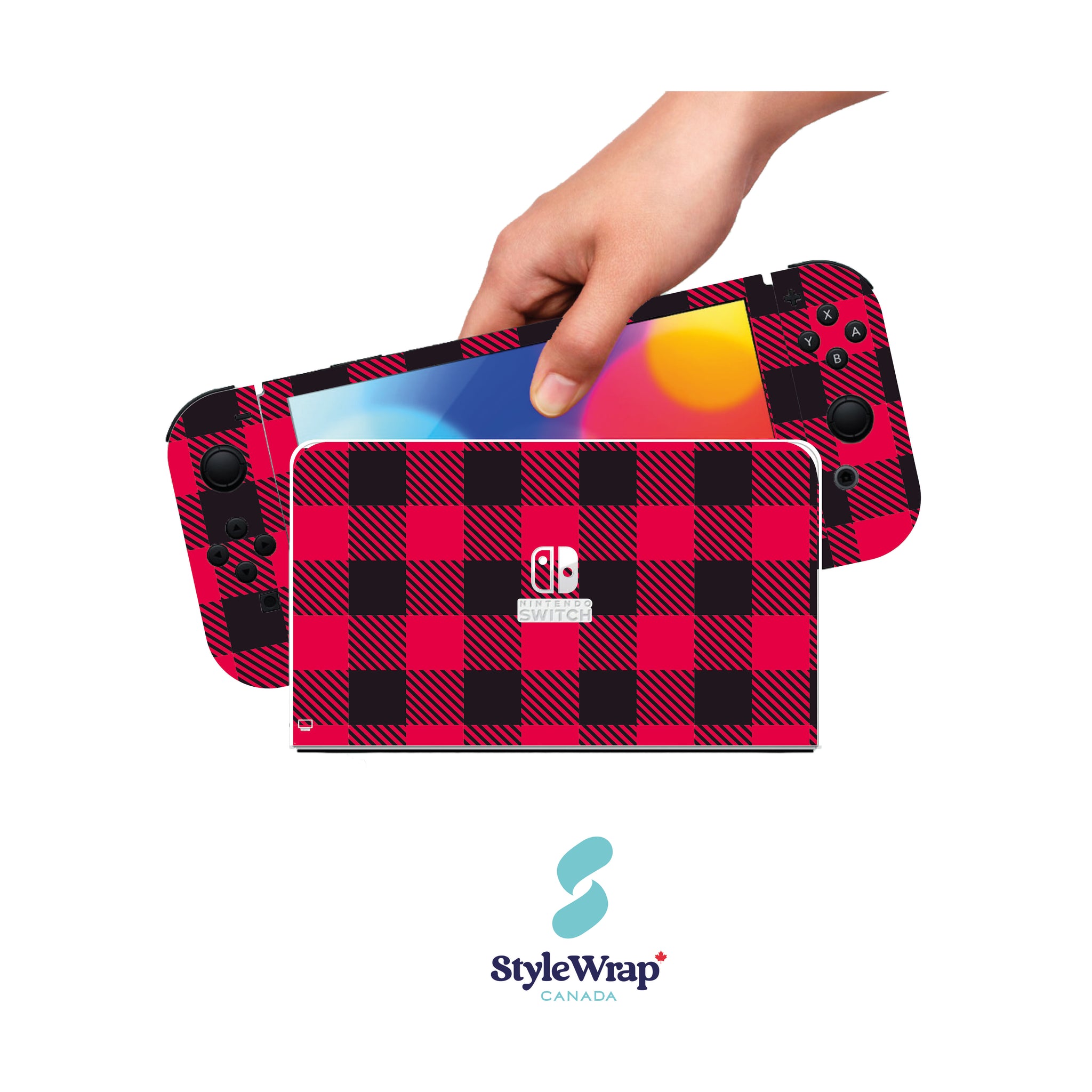 Nintendo Switch Wrap - Red Plaid