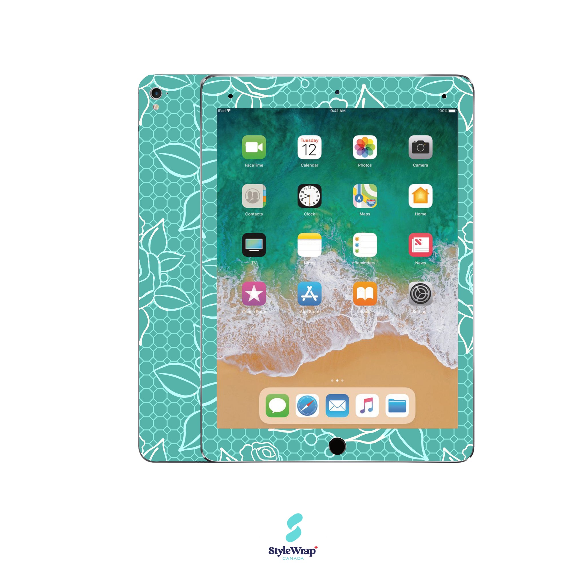 iPad - Teal Floral